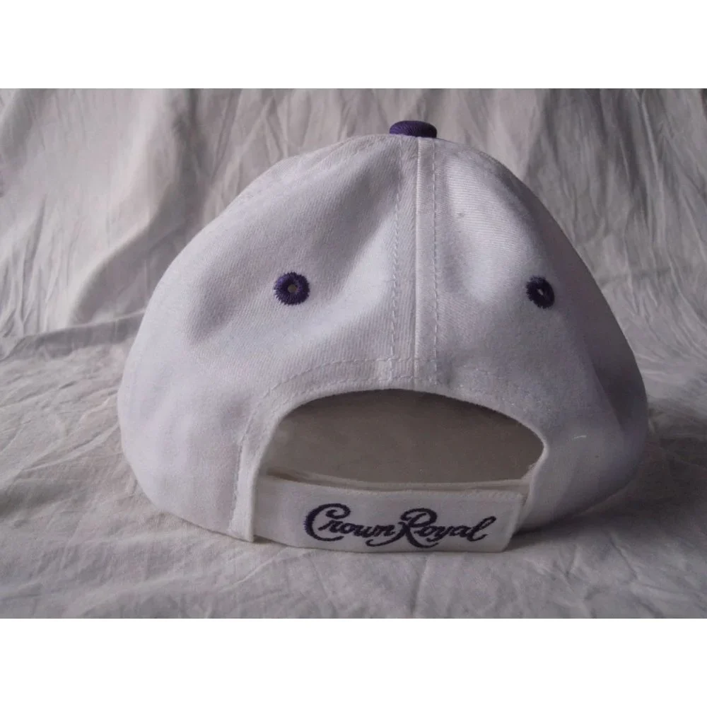 RARE White/Purple/Gold Crown Royal Embroidered Adjustable H3 Outfitters‎ Hat Cap